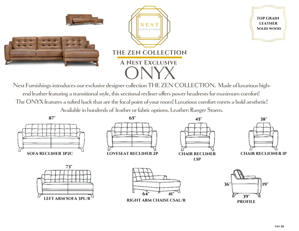 Onyx Leather Reclining Sectional.webp