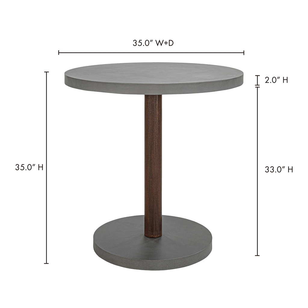 Hagan Outdoor Table Dark Grey - 6