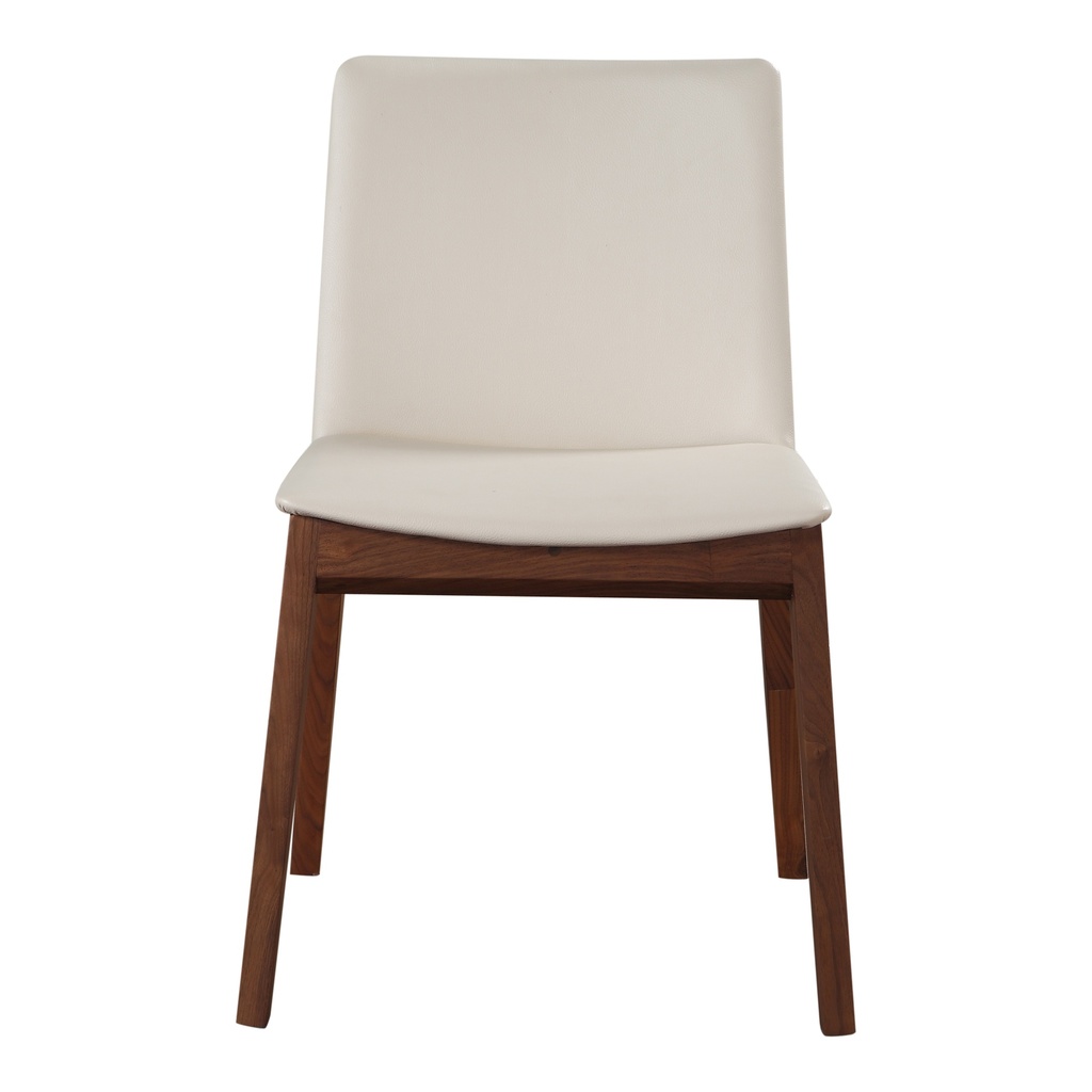 Deco Dining Chair Cream White PVC - Set Of Two - 2