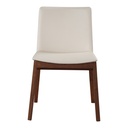Deco Dining Chair Cream White PVC - Set Of Two - 2