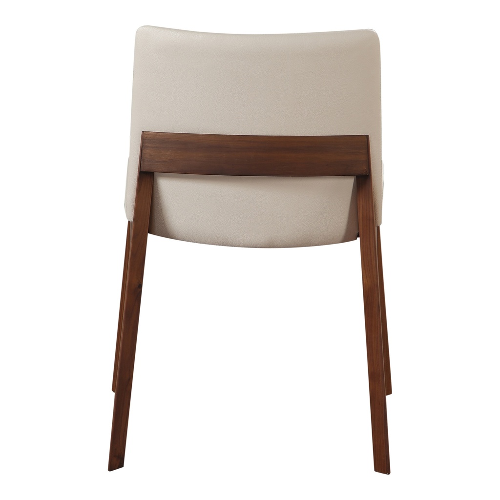 Deco Dining Chair Cream White PVC - Set Of Two - 4