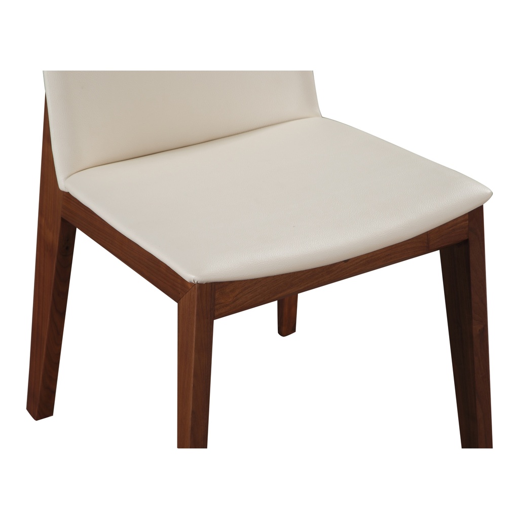 Deco Dining Chair Cream White PVC - Set Of Two - 5