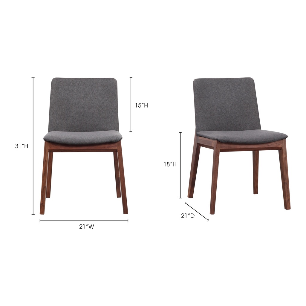 Deco Dining Chair Dark Grey - Set Of Two - 11