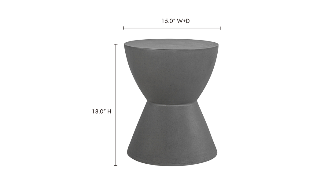 Hourglass Outdoor Stool Grey - 5