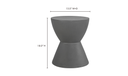 Hourglass Outdoor Stool Grey - 5