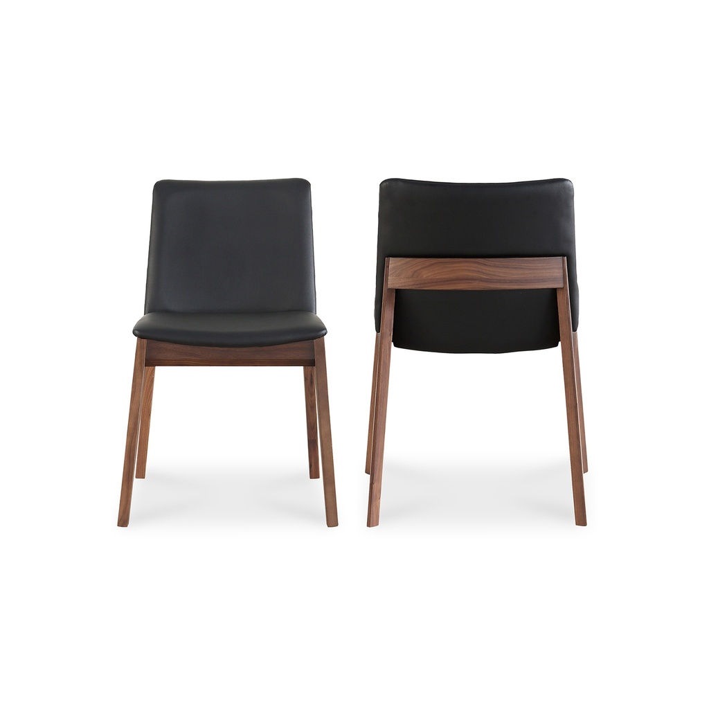 Deco Dining Chair Ebony PVC - Set Of Two - 1