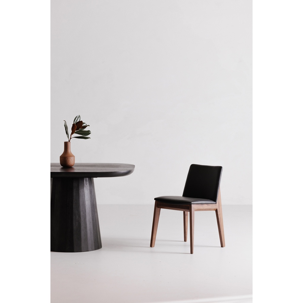 Deco Dining Chair Ebony PVC - Set Of Two - 6
