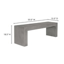 Lazarus Outdoor Bench Dark Grey - 6
