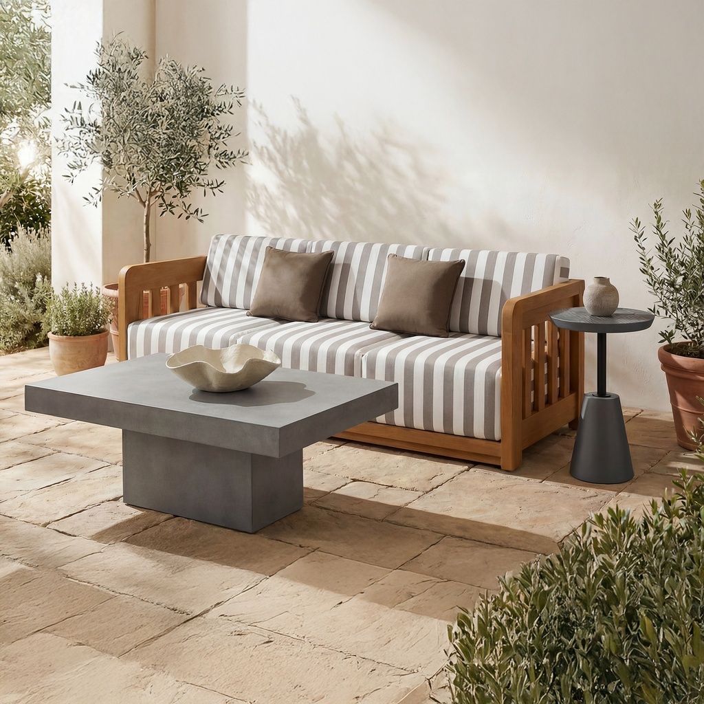 Foundation Outdoor Accent Table Dark Grey - 4