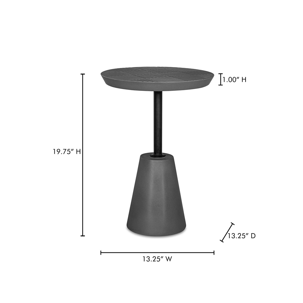 Foundation Outdoor Accent Table Dark Grey - 5