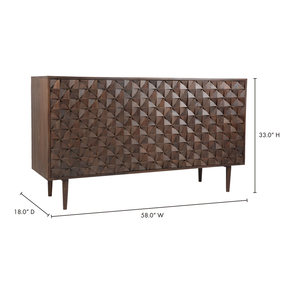 Pablo 3 Door Sideboard Dark Brown - 7