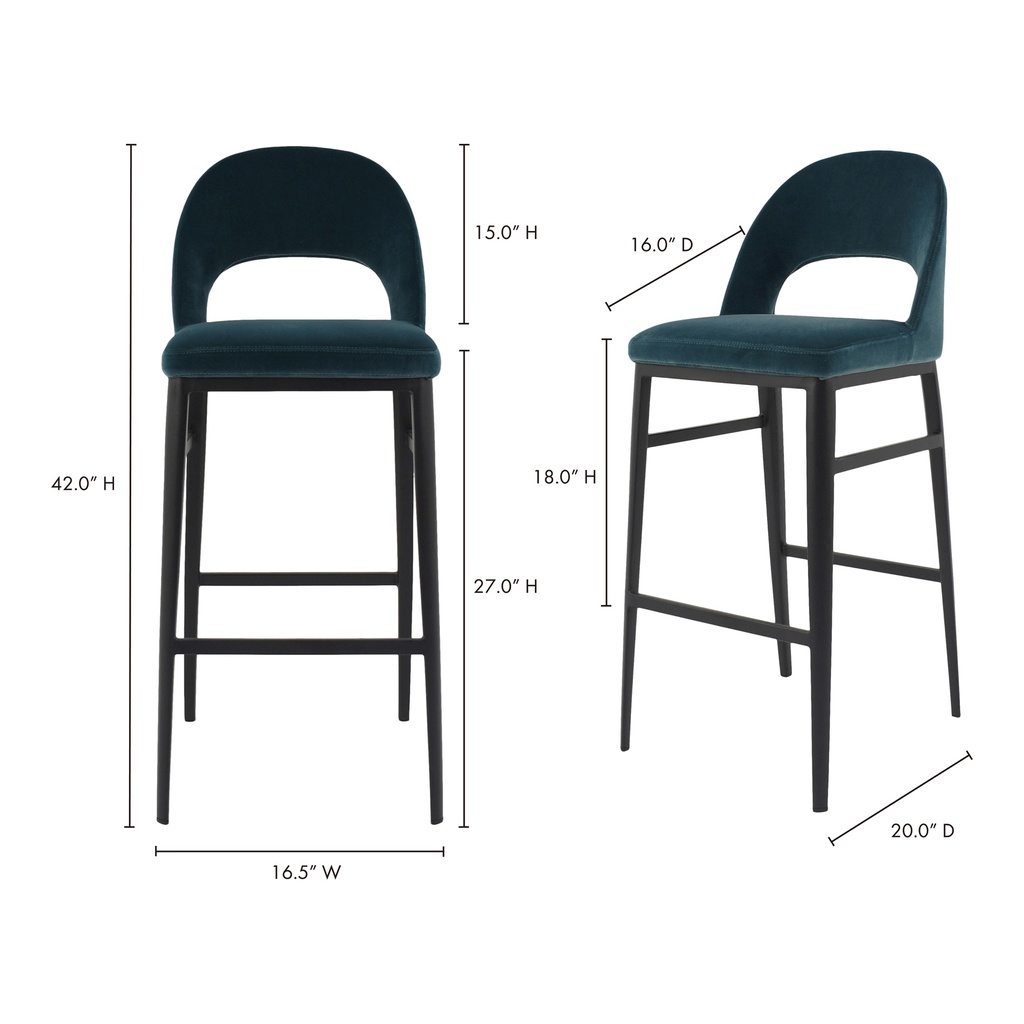 Roger Bar Stool Teal - 6