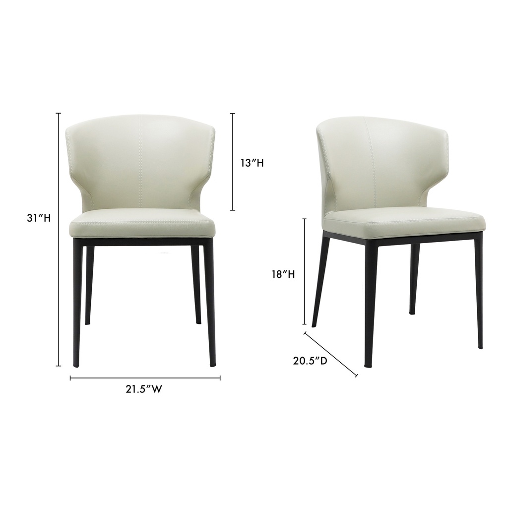 Delaney Dining Chair Beige - Set Of Two - 8