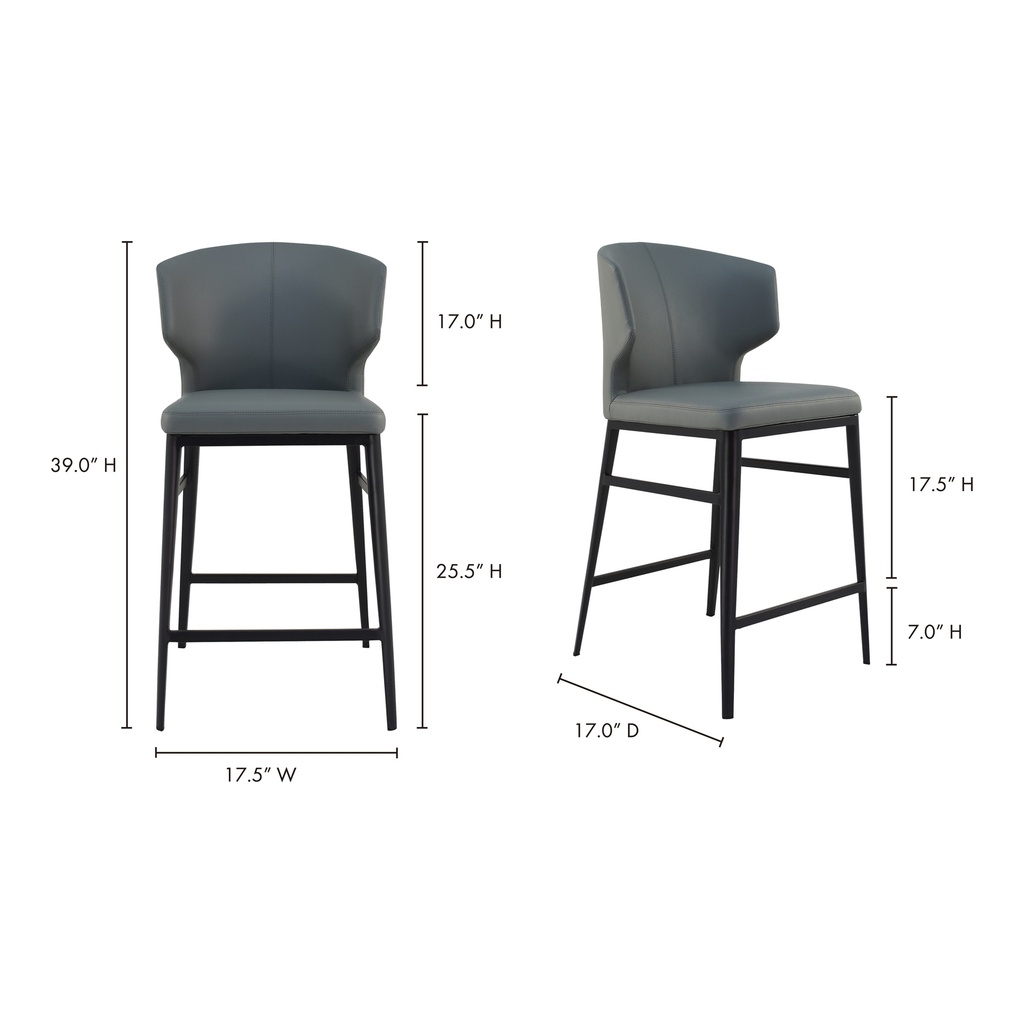 Delaney Counter Stool Grey - 5