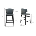 Delaney Counter Stool Grey - 5