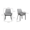 Lloyd Dining Chair Dark Grey - Set Of Two - 11