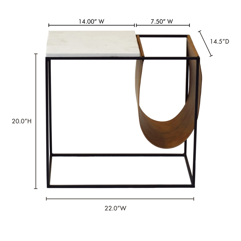 Cave Magazine Rack Brown - 4