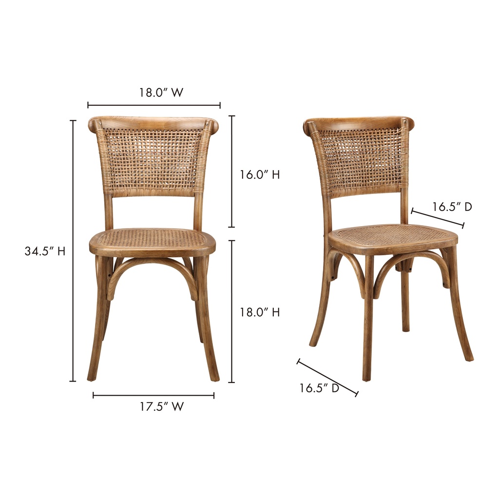 Churchill Dining Chair Light Brown - Set Of Two - 7