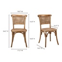 Churchill Dining Chair Light Brown - Set Of Two - 7