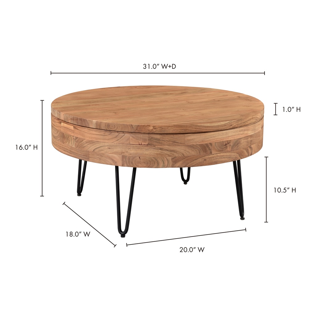 Privado Storage Coffee Table Natural - 11