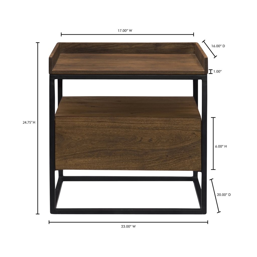 Vancouver Side Table Light Brown - 4
