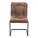 Ansel Dining Chair Grazed Brown Leather - Set Of Two - 1