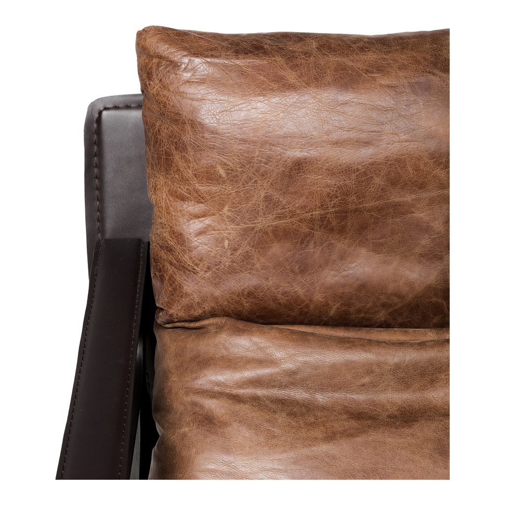 Connor Club Chair Open Road Brown Leather - 4