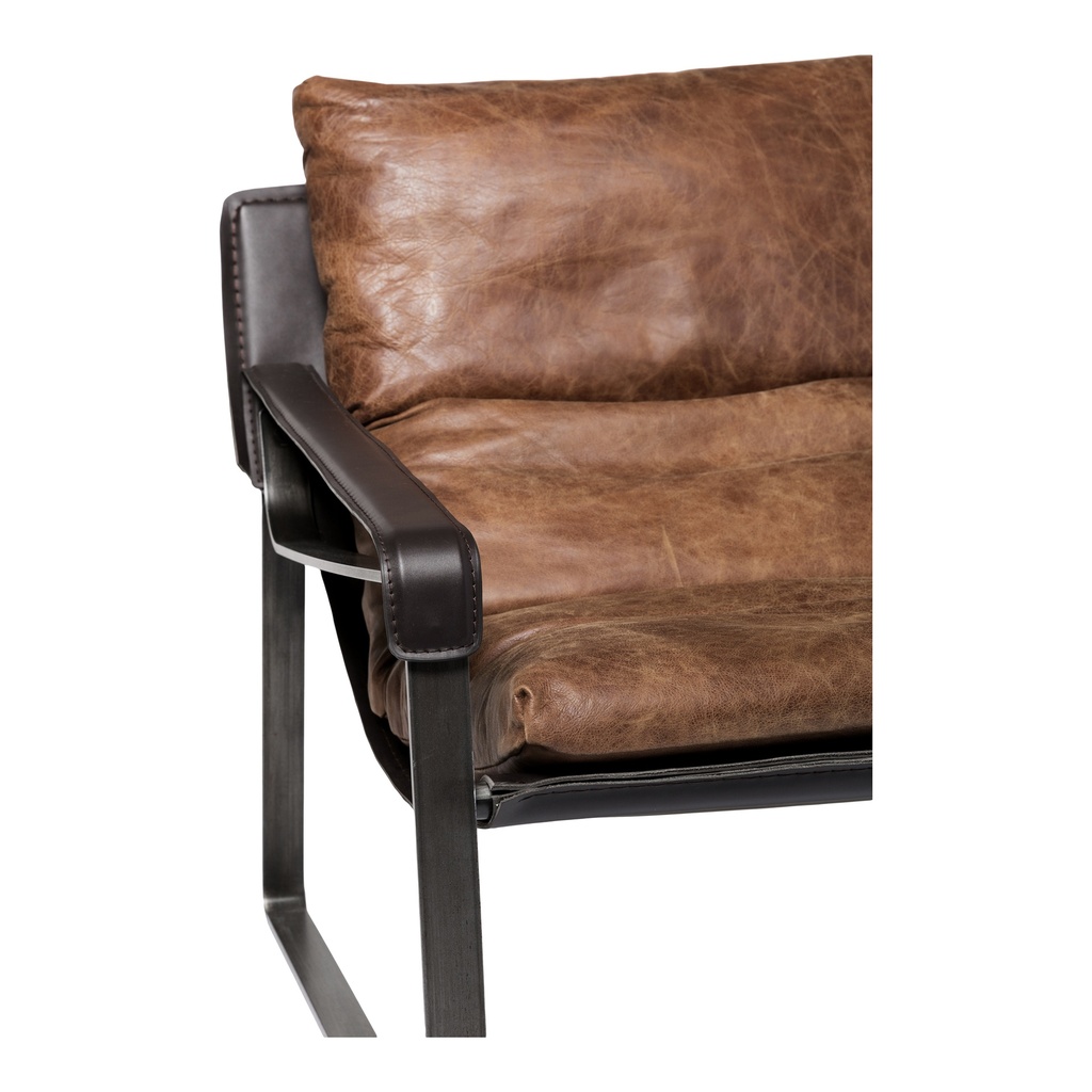 Connor Club Chair Open Road Brown Leather - 5