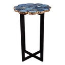Azul Agate Accent Table Blue - 1