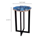Azul Agate Accent Table Blue - 5