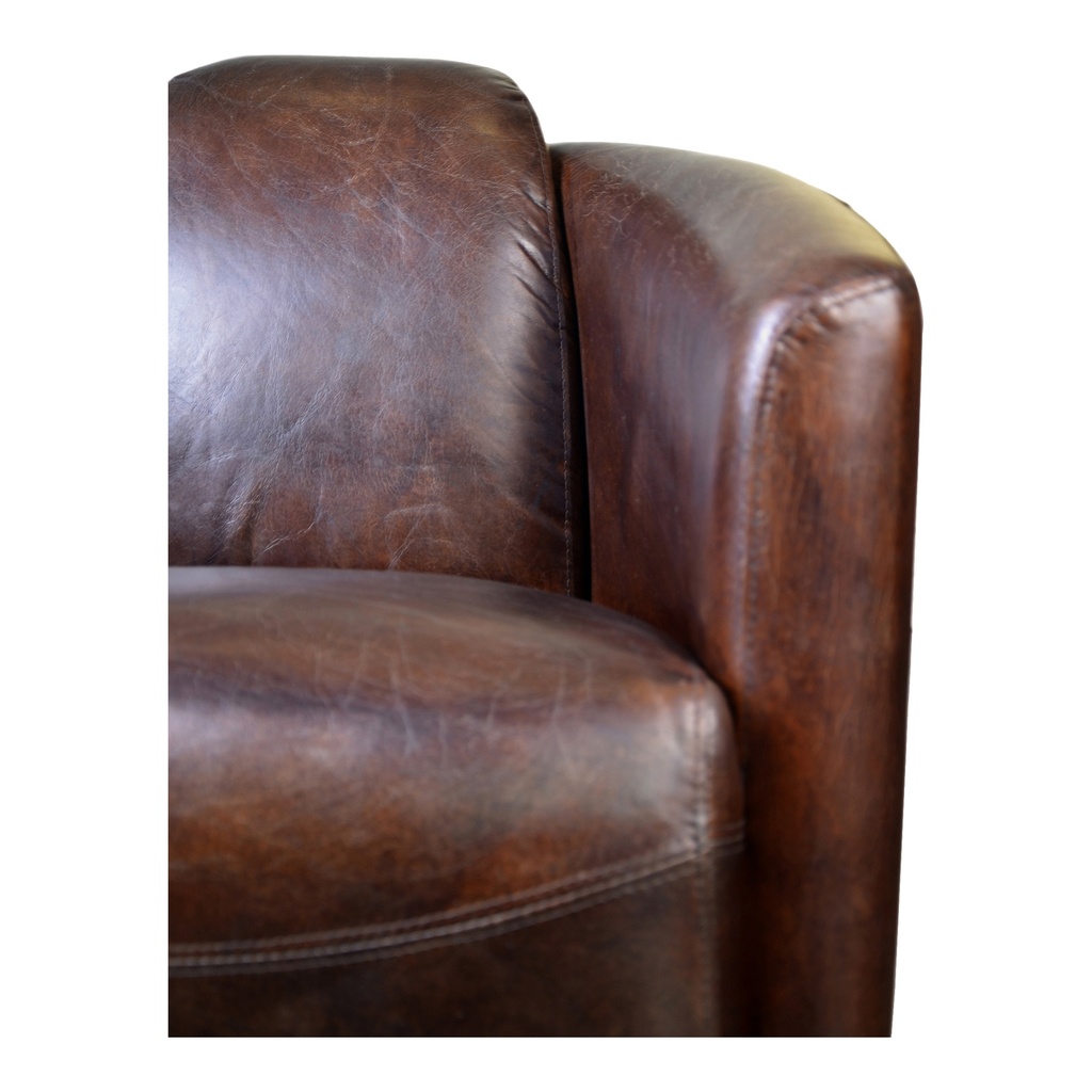 Salzburg Club Chair Dark Brown Leather - 2