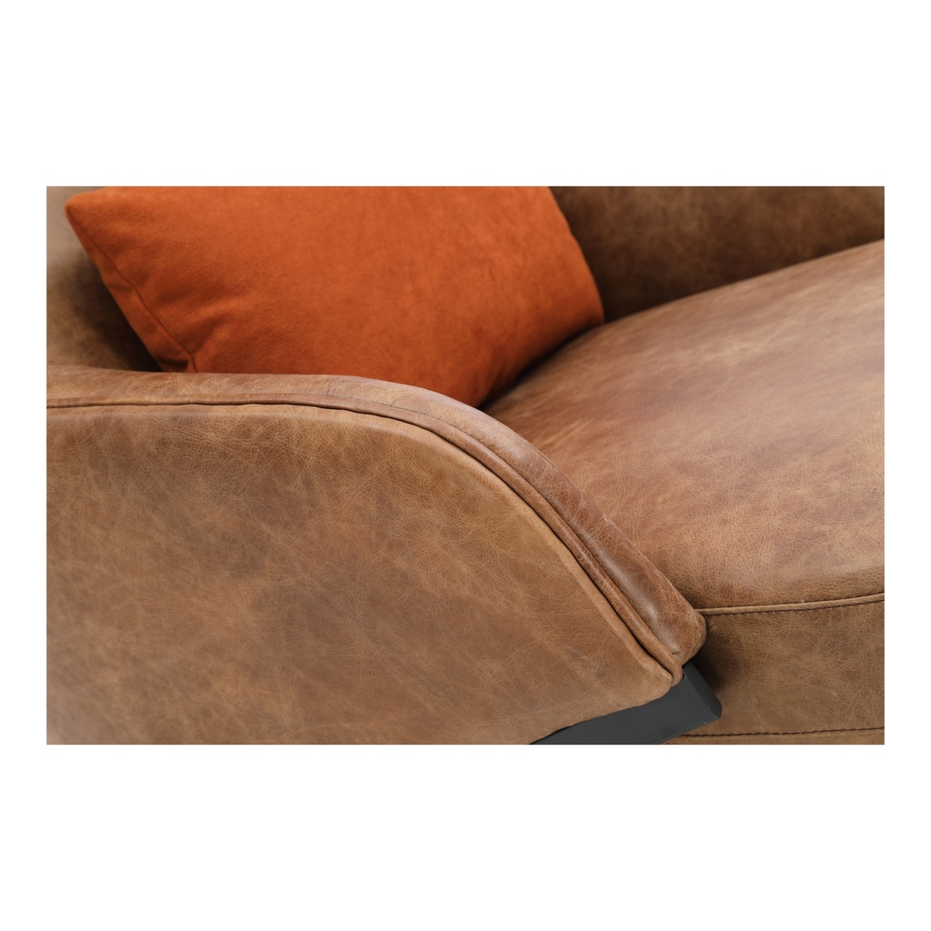 Amos Leather Accent Chair Open Road Brown - 5