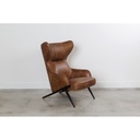 Amos Leather Accent Chair Open Road Brown - 7