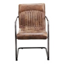 Ansel Arm Chair Grazed Brown Leather - Set Of Two - 2