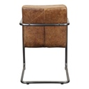 Ansel Arm Chair Grazed Brown Leather - Set Of Two - 4