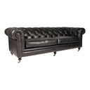 Birmingham Sofa Black Leather - 1