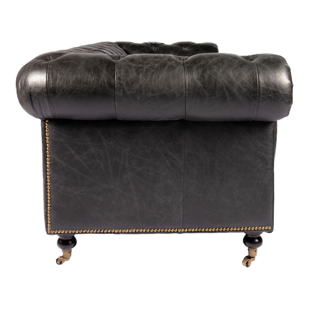 Birmingham Sofa Black Leather - 2