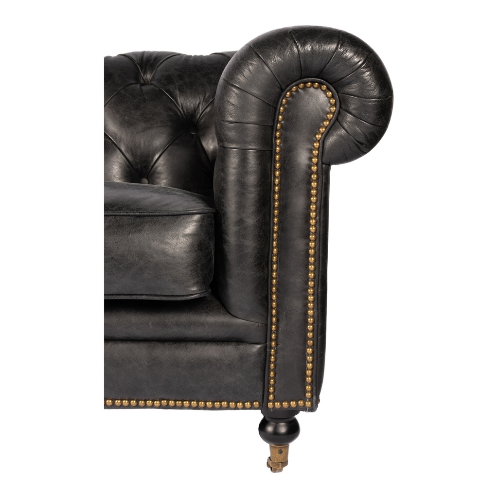 Birmingham Sofa Black Leather - 4