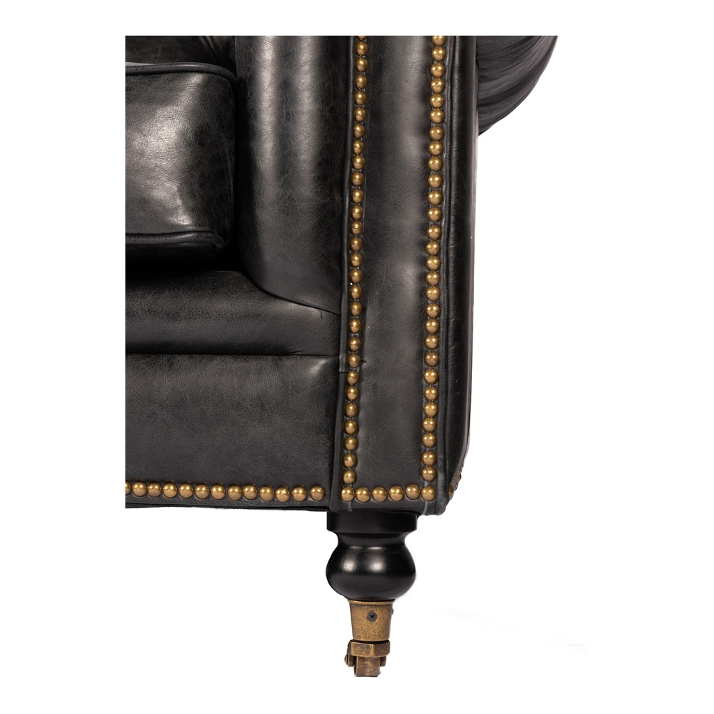Birmingham Sofa Black Leather - 5
