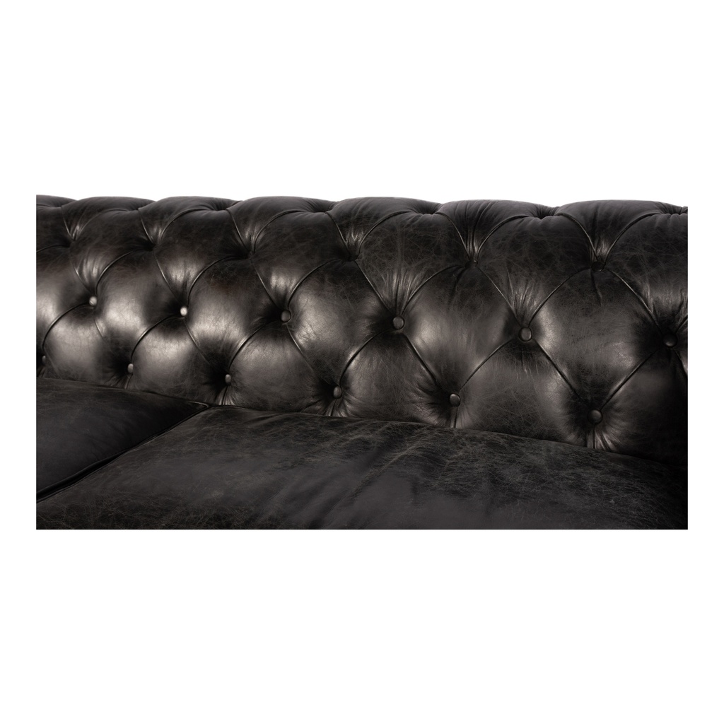Birmingham Sofa Black Leather - 7