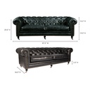 Birmingham Sofa Black Leather - 12