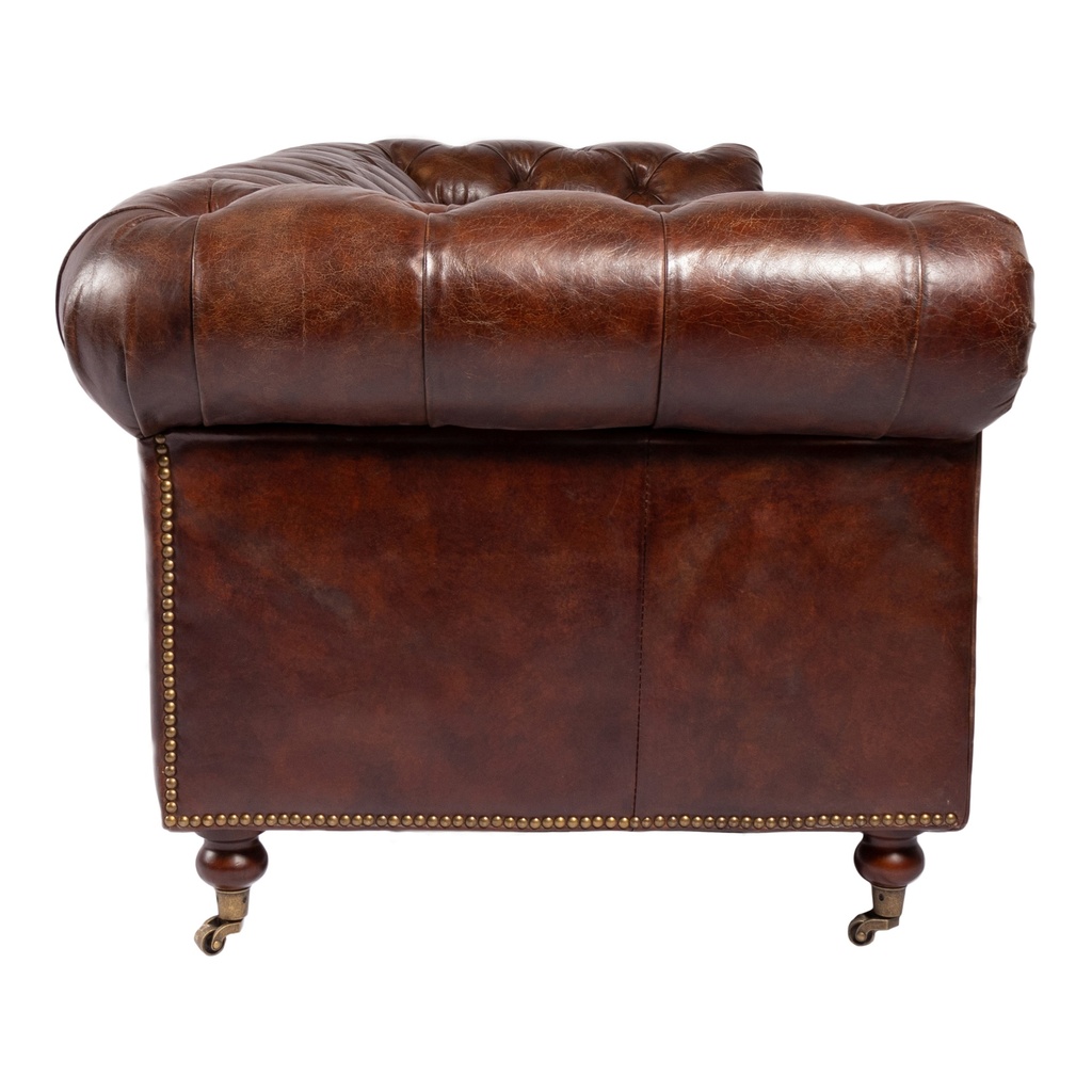 Birmingham Sofa Dark Brown Leather - 2