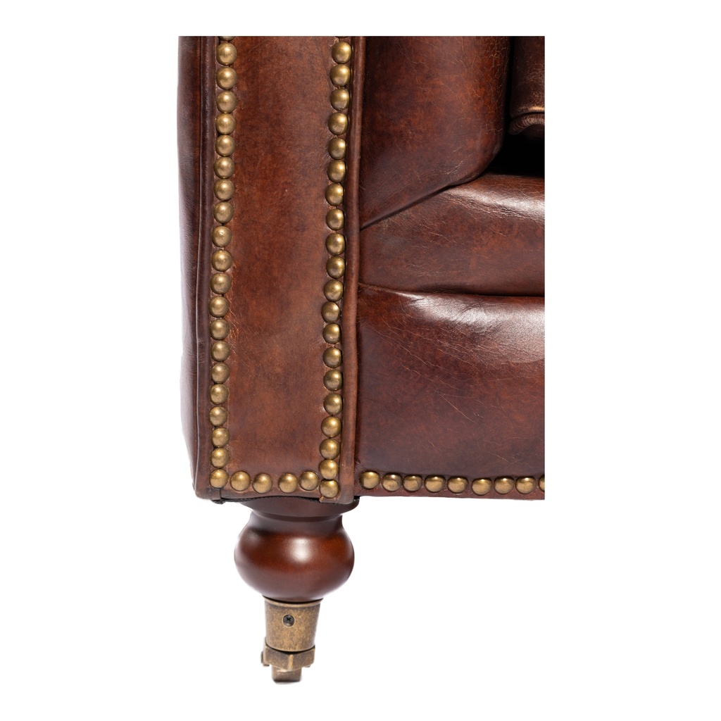 Birmingham Sofa Dark Brown Leather - 3