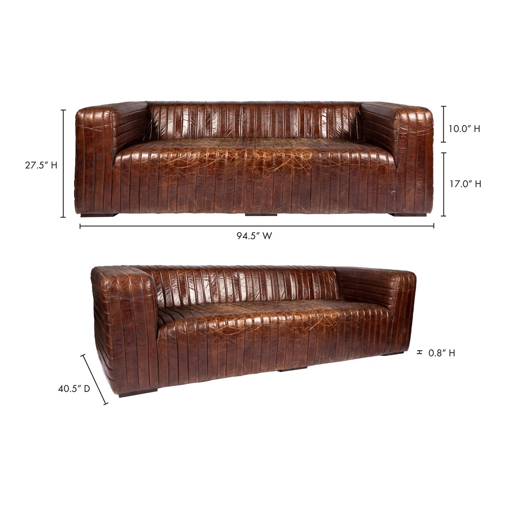 Castle Sofa Dark Brown - 8