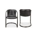 Freeman Dining Chair Onyx Black Leather - Set Of Two - 1