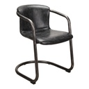 Freeman Dining Chair Onyx Black Leather - Set Of Two - 3