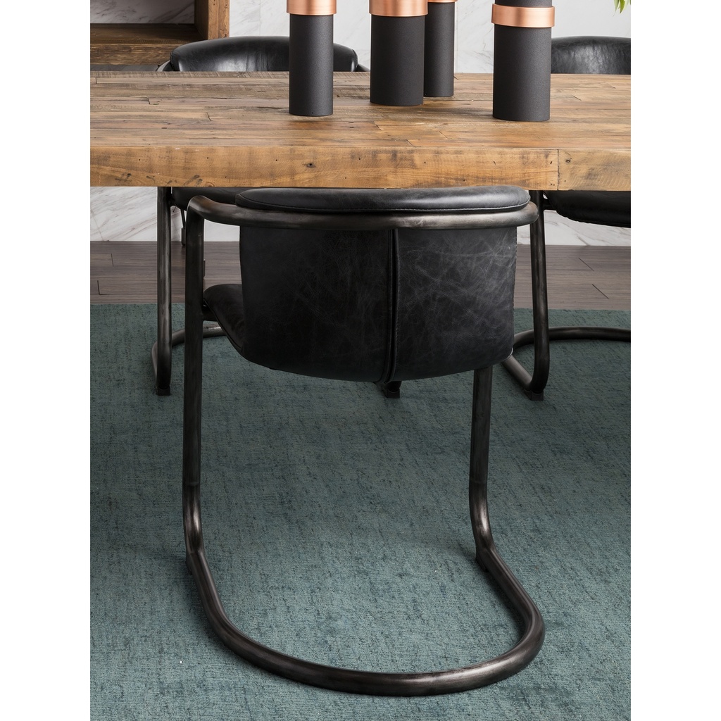 Freeman Dining Chair Onyx Black Leather - Set Of Two - 7