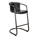 Freeman Barstool Onyx Black Leather - Set Of Two - 3