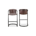 Freeman Barstool Grazed Brown Leather - Set Of Two - 1
