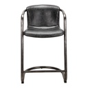 Freeman Counter Stool Onyx Black Leather - Set Of Two - 2